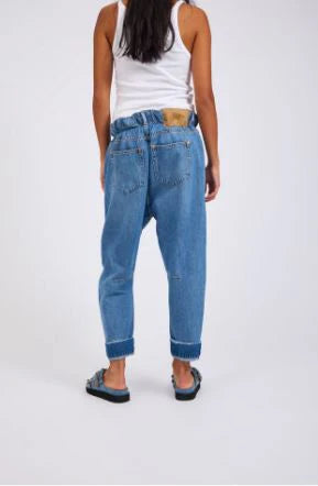One Teaspoon Outcasts Low Waist Drop Crotch Harem Denim Jeans - Bright Blue