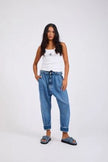 One Teaspoon Outcasts Low Waist Drop Crotch Harem Denim Jeans - Bright Blue
