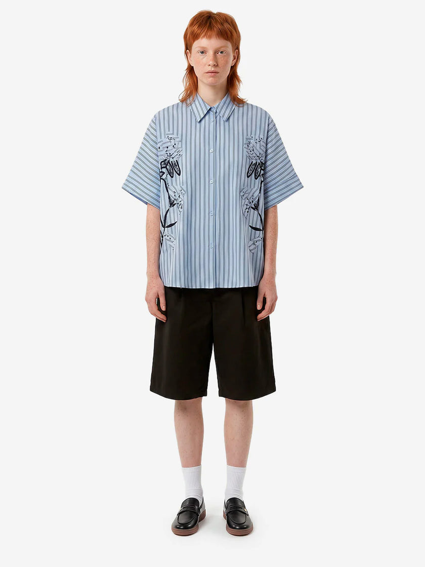 Essentiel Antwerp Jonkoe 3D Flower Shirt - Blue
