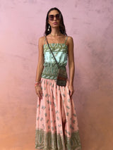 BOTEH Lucent Drop Waist Maxi Dress