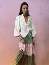 BOTEH Lucent Tiered Maxi Skirt