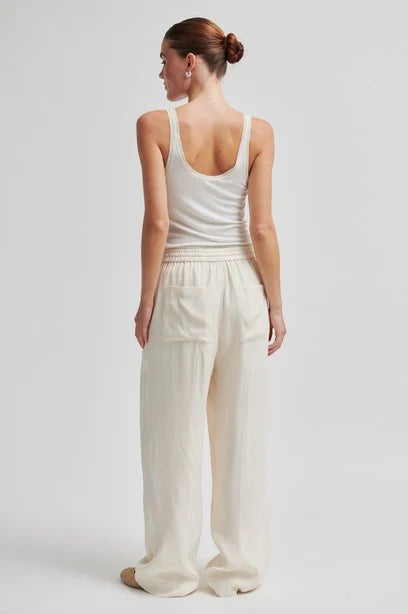 Second Female Grenoble Drawstring Pant - Whitecap Gray
