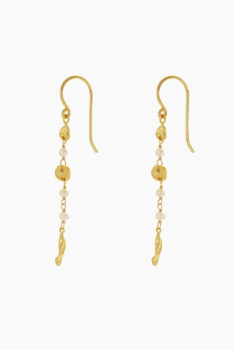 Zarla - Charlotte Thread Earring - Pearl
