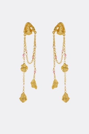 Zarla - Rosie Drop Earring - Pink