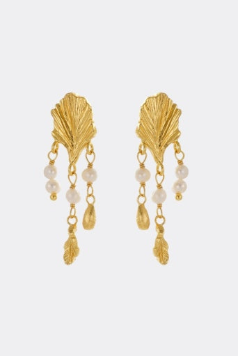 Zarla - Charlotte Drop Earring - Pearl
