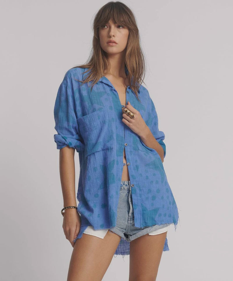 One Teaspoon Polka Star Longline Shirt