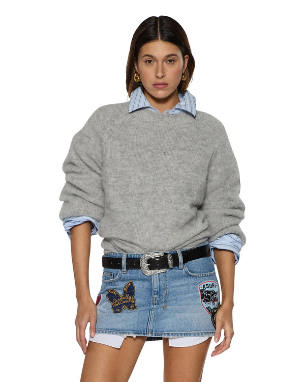 Ksubi cosy knit light grey