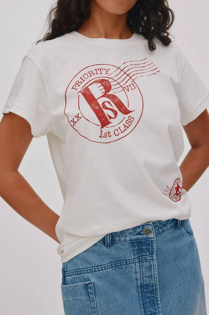 Rabens Saloner Ambla Tee - Light - Postal T-Shirt