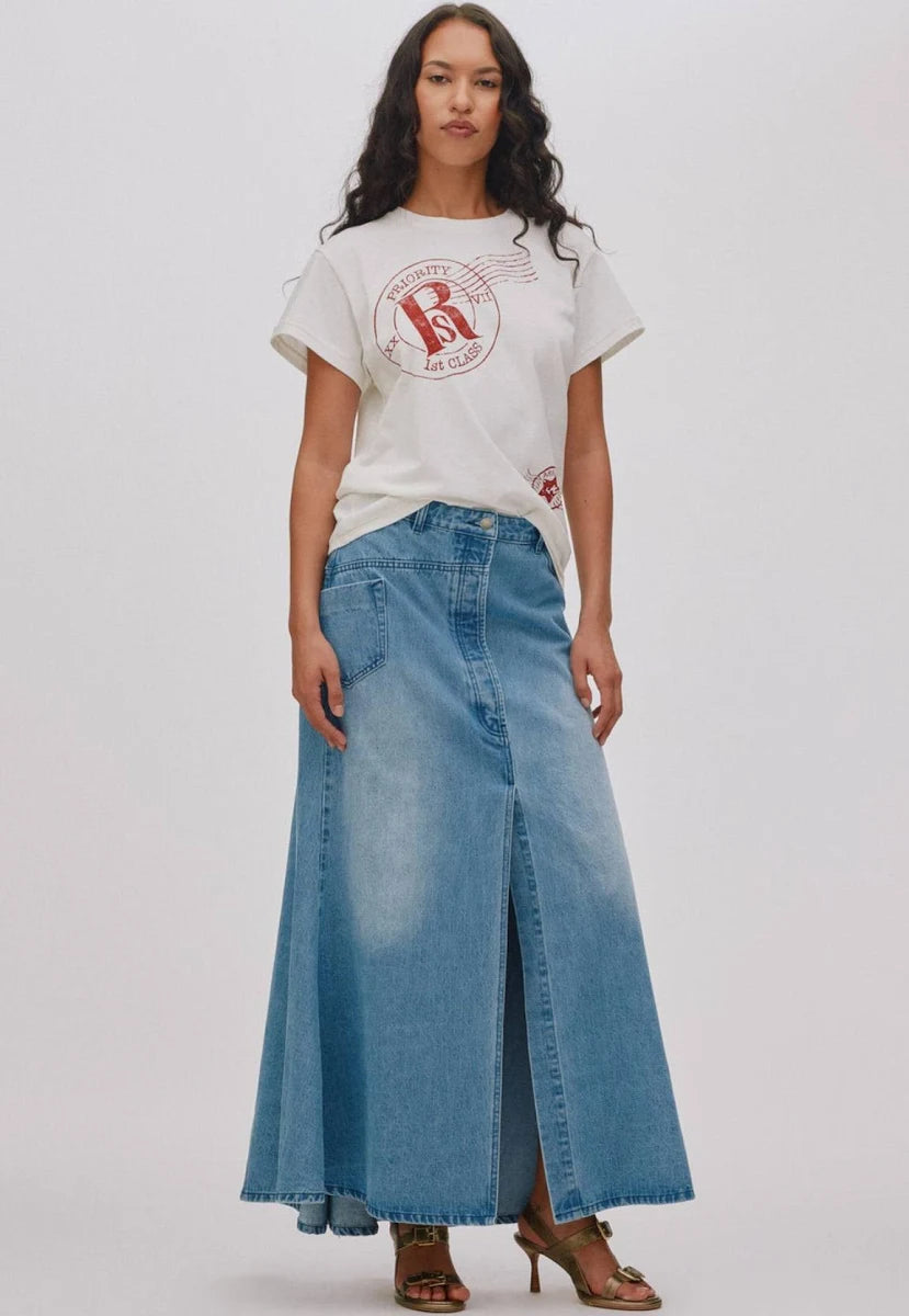 Rabens Saloner Ambla Tee - Light - Postal T-Shirt