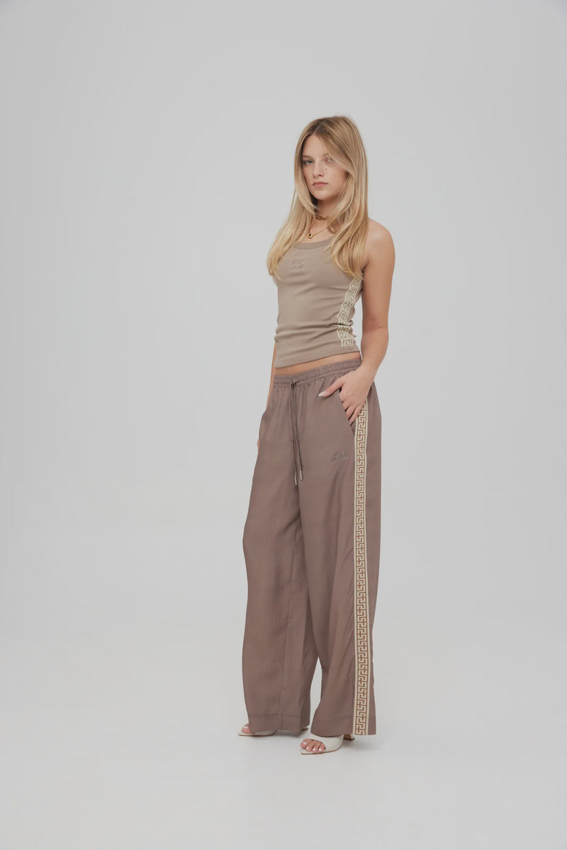 Something Very Special Geo Regular Tank - Dark Taupe