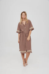 Something Very Special MSG Disco Kimono - Dark Taupe