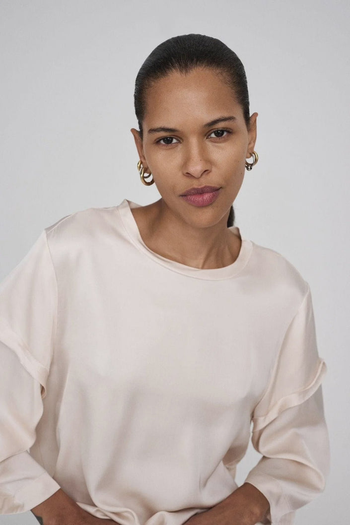 Rabens Saloner Nienna Blouse - Crystal Grey