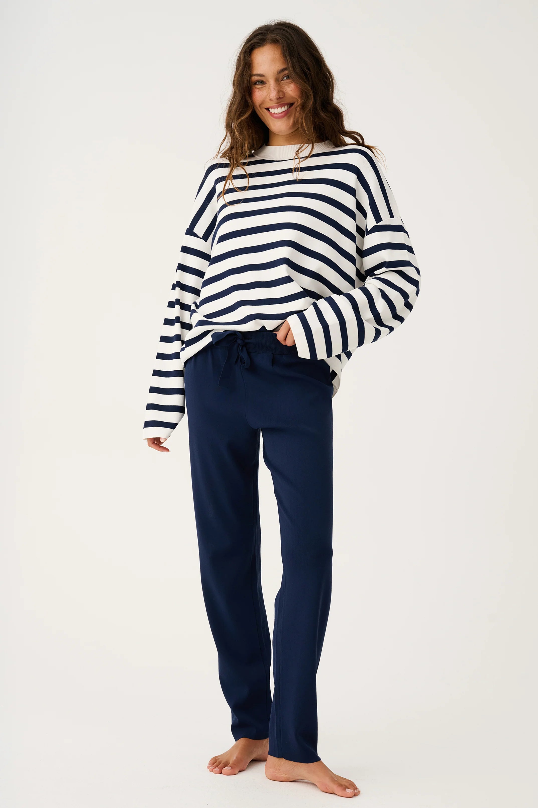 cartel & willow Pennie Knit Pant - Navy