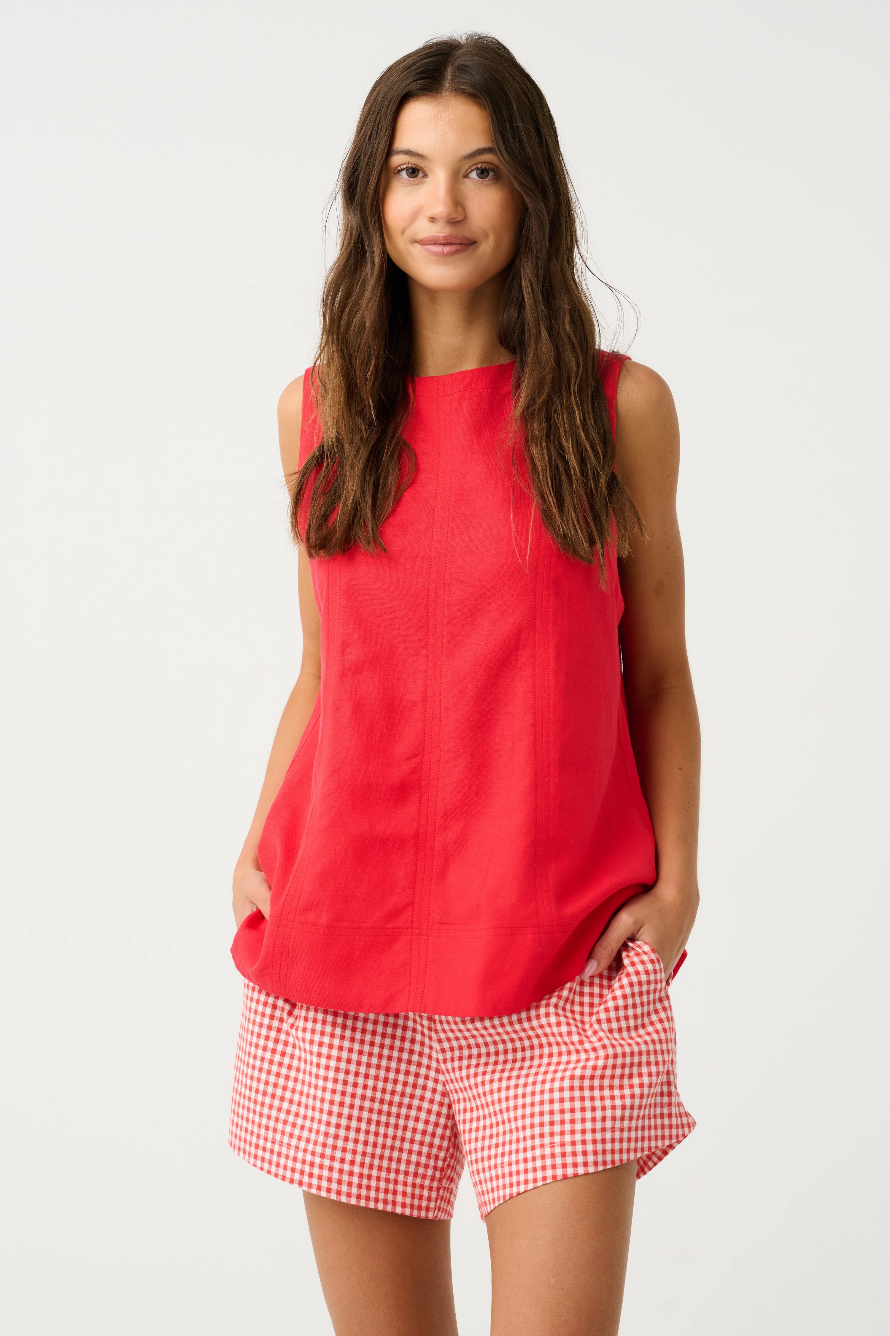 cartel & willow Demi Short - Mandarin Gingham