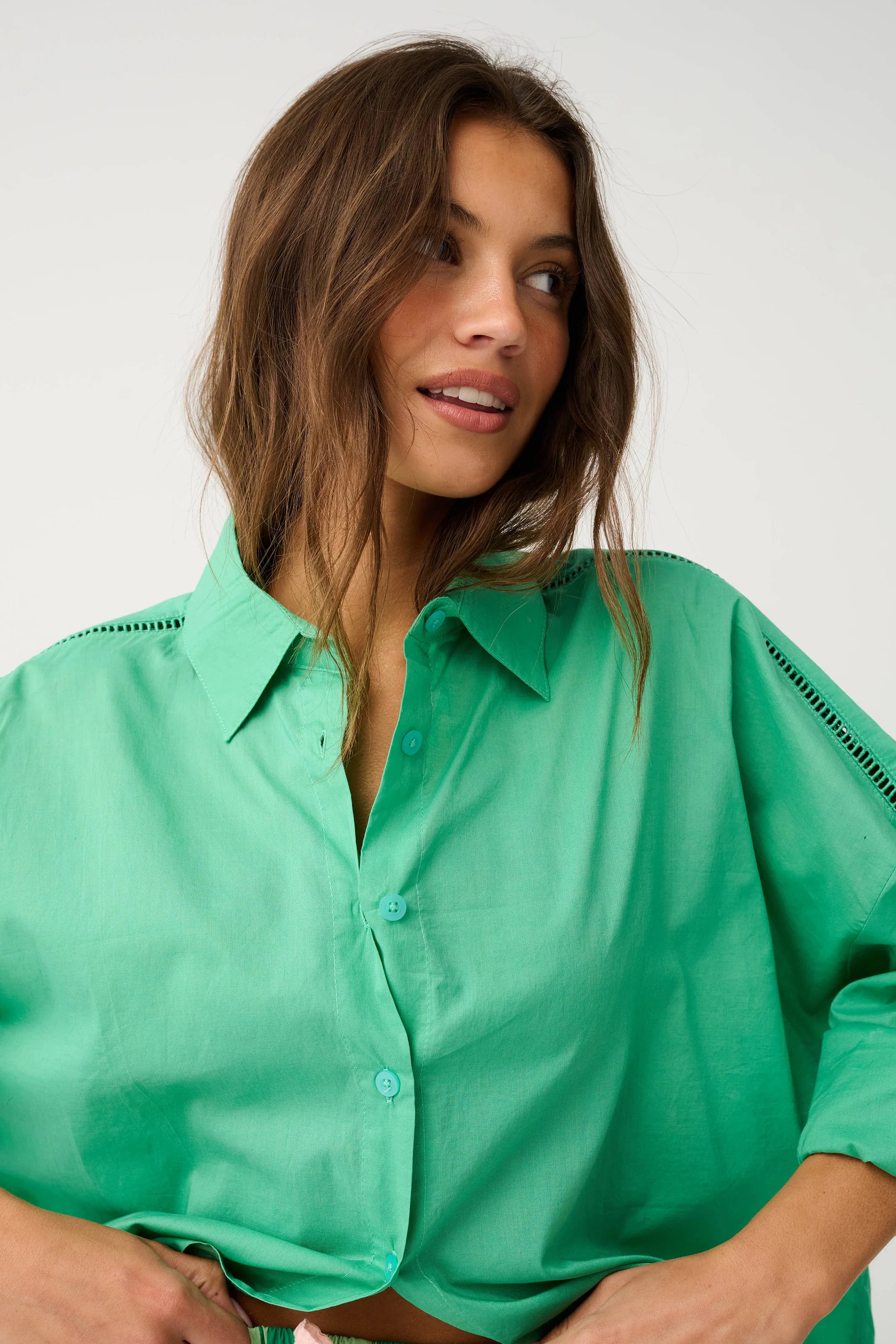 cartel & willow Cove Shirt - Emerald