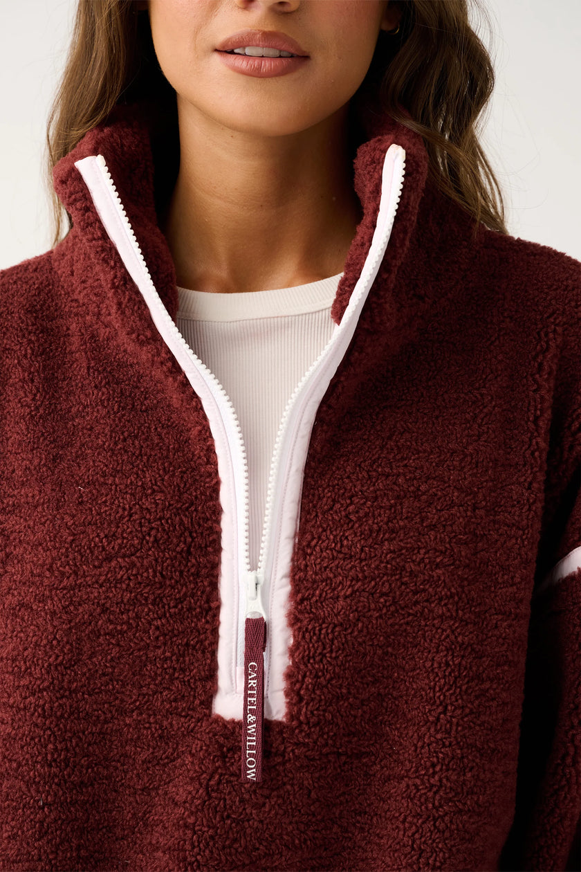 cartel & willow Margot Pullover - Mulberry