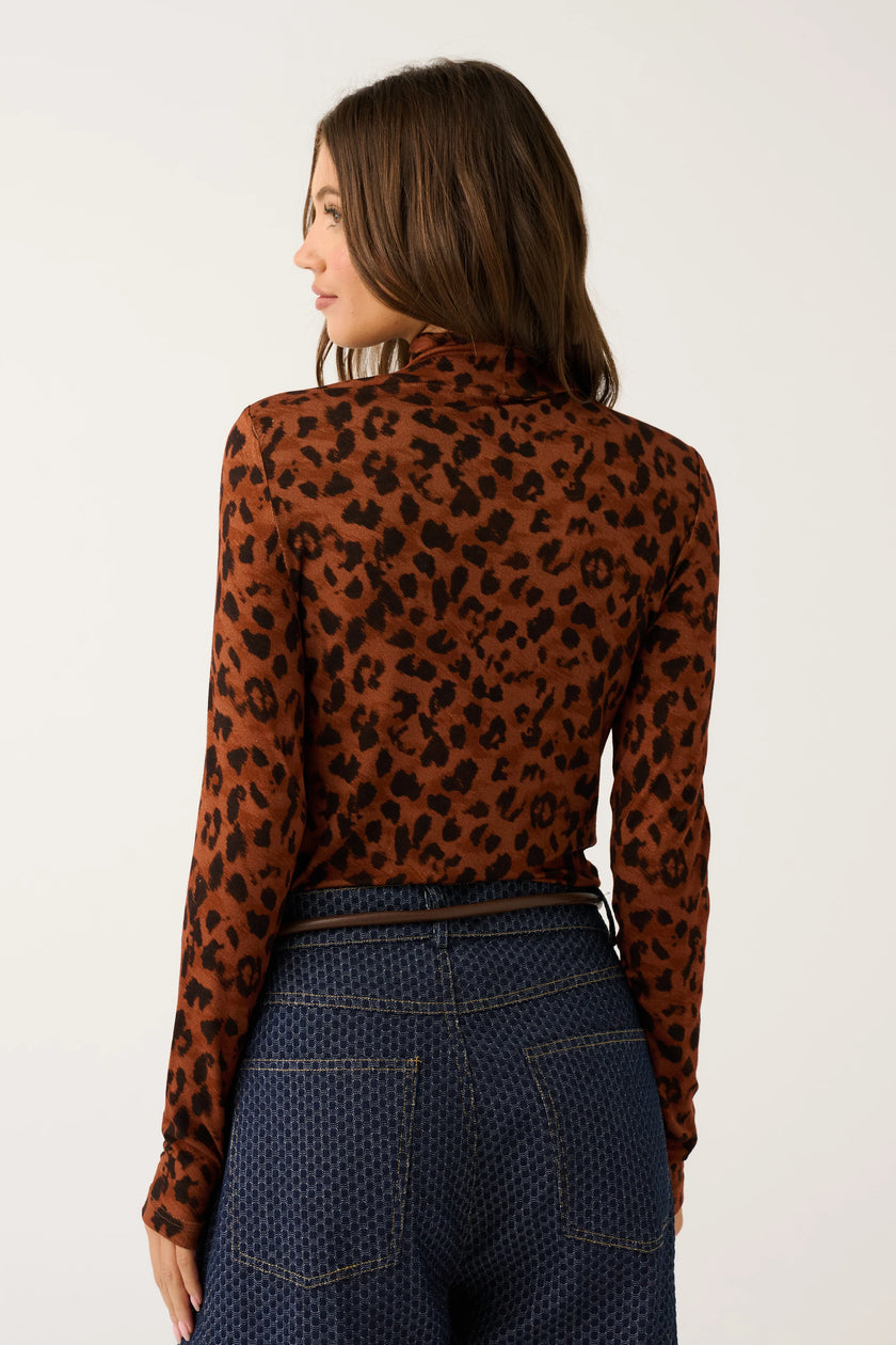 cartel & willow Saffiya Skivvy - Fudge Leopard