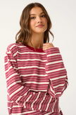 cartel & willow Harley Long Sleeve - Mulberry Stripe