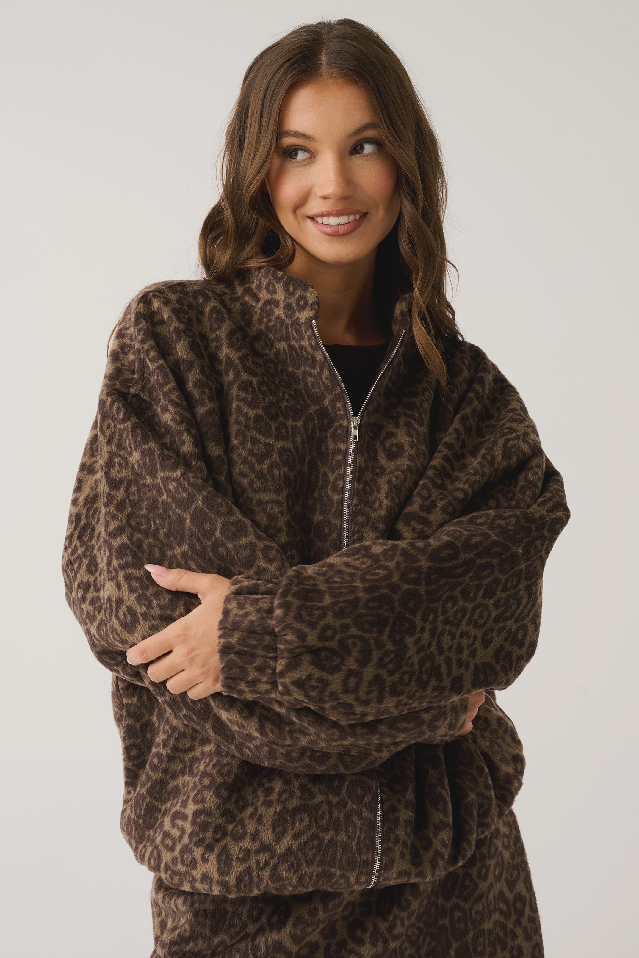 cartel & willow Milo Jacket - Brushed Leopard